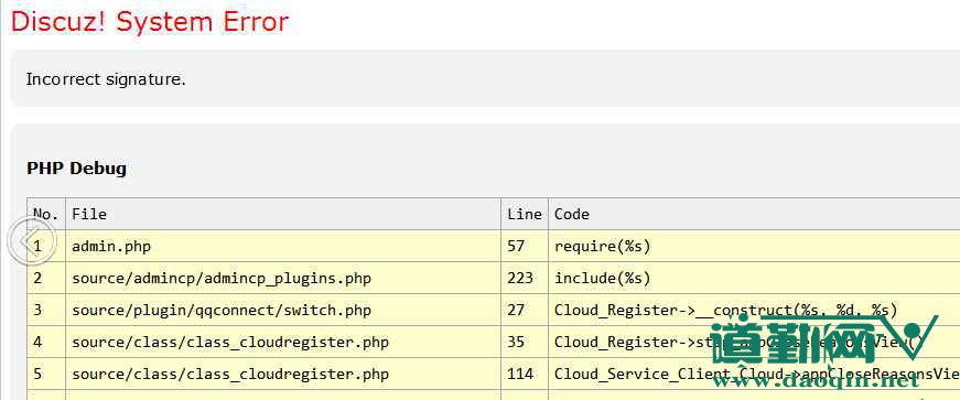 DISCUZBUGرQQʱʾINCORRECT SIGNATURE.Ľ취